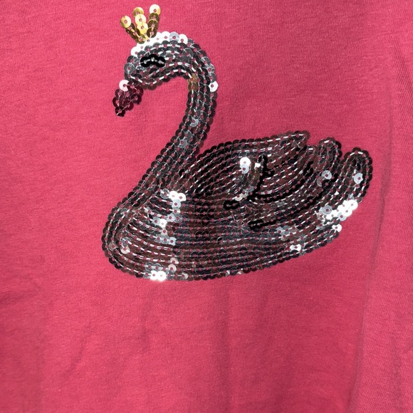 Wonderkids Rose Sequin Swan Long Sleeve Top - Picture 10 of 11